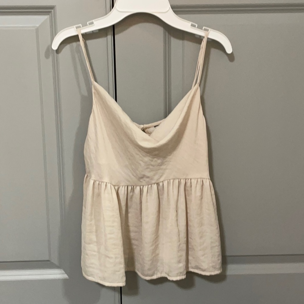 american eagle cream blouse, size S